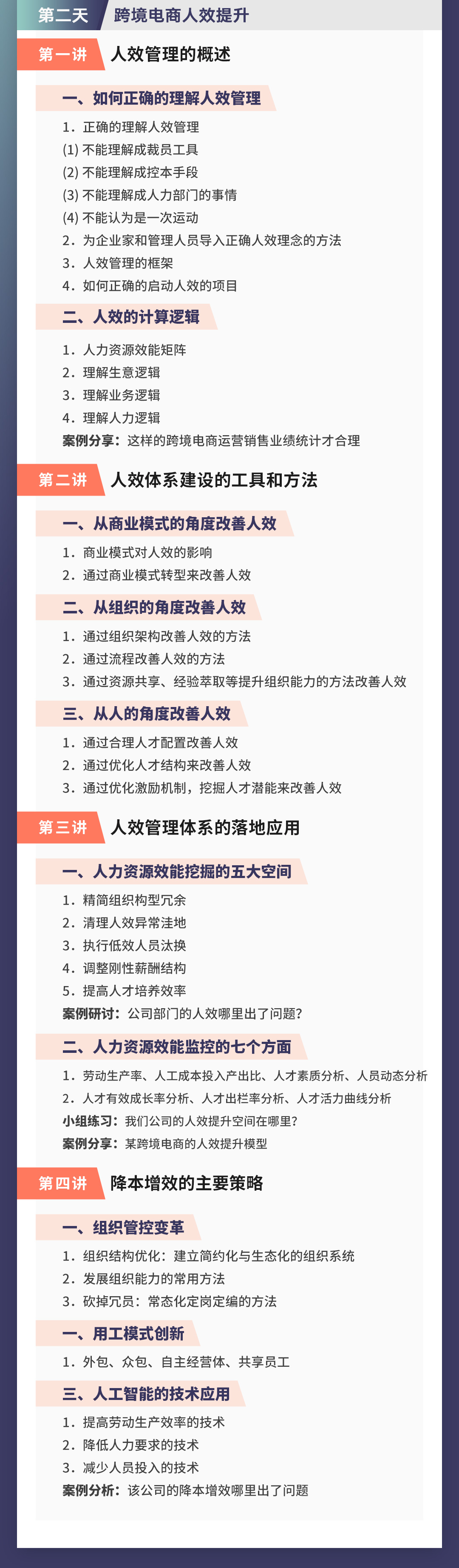 【线下课程】跨境电商组织建设与人效提升