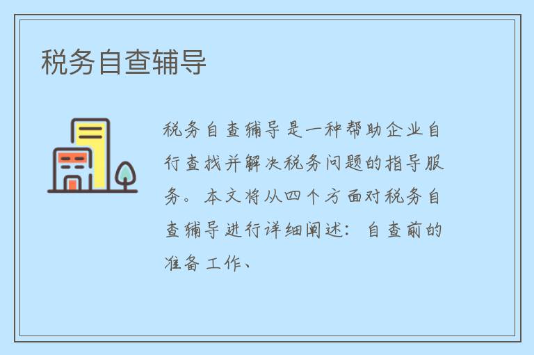 税务自查辅导